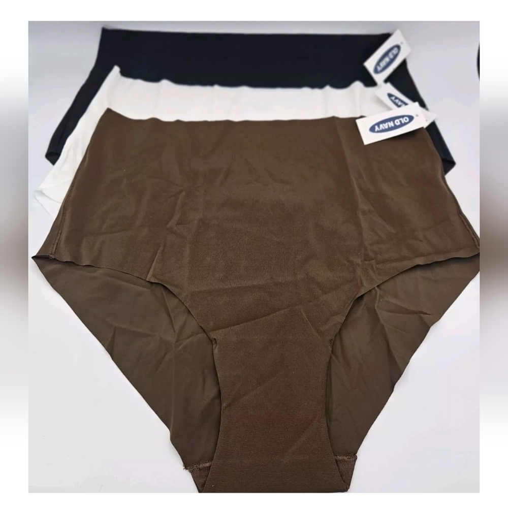 NWT Old Navy Barely There Panties Size XL Brown White Black Bundle Briefs Smooth